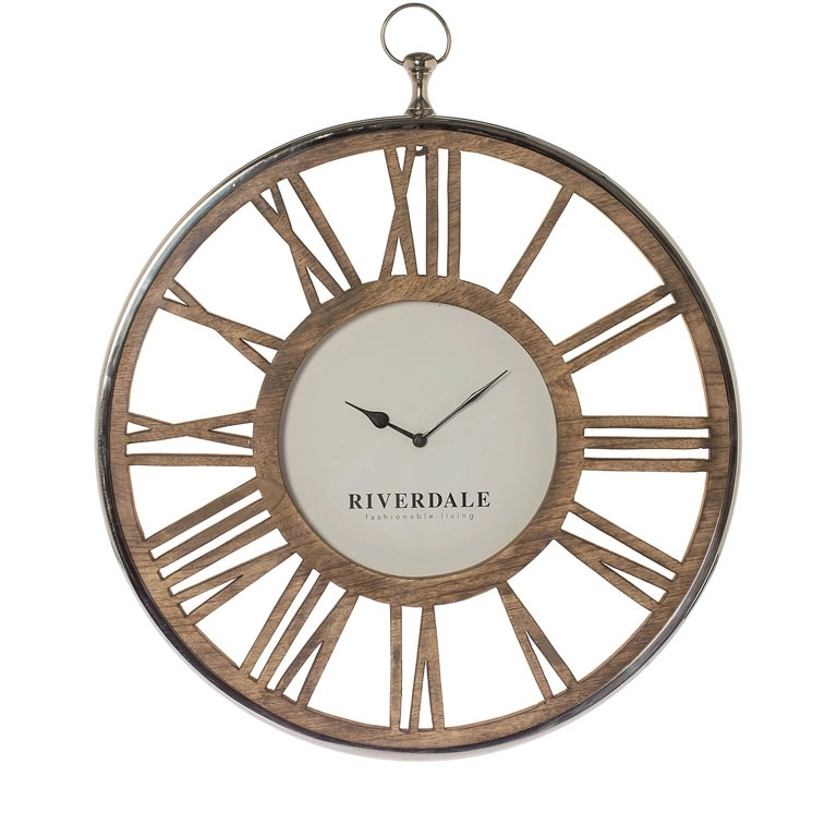 Wanduhr Luton Ø70cm silber