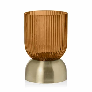 Waxinelichthouder Lois 19cm - amber
