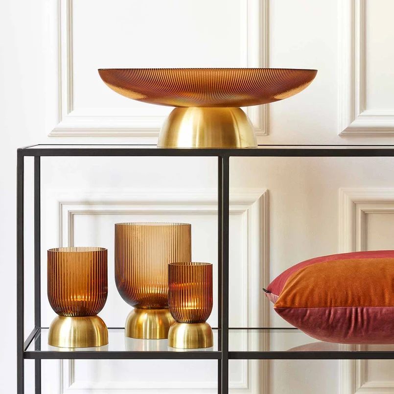 Windlicht Lois 24cm amber